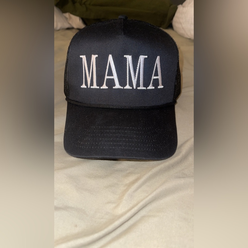 Black 'MAMA' Trucker Hat